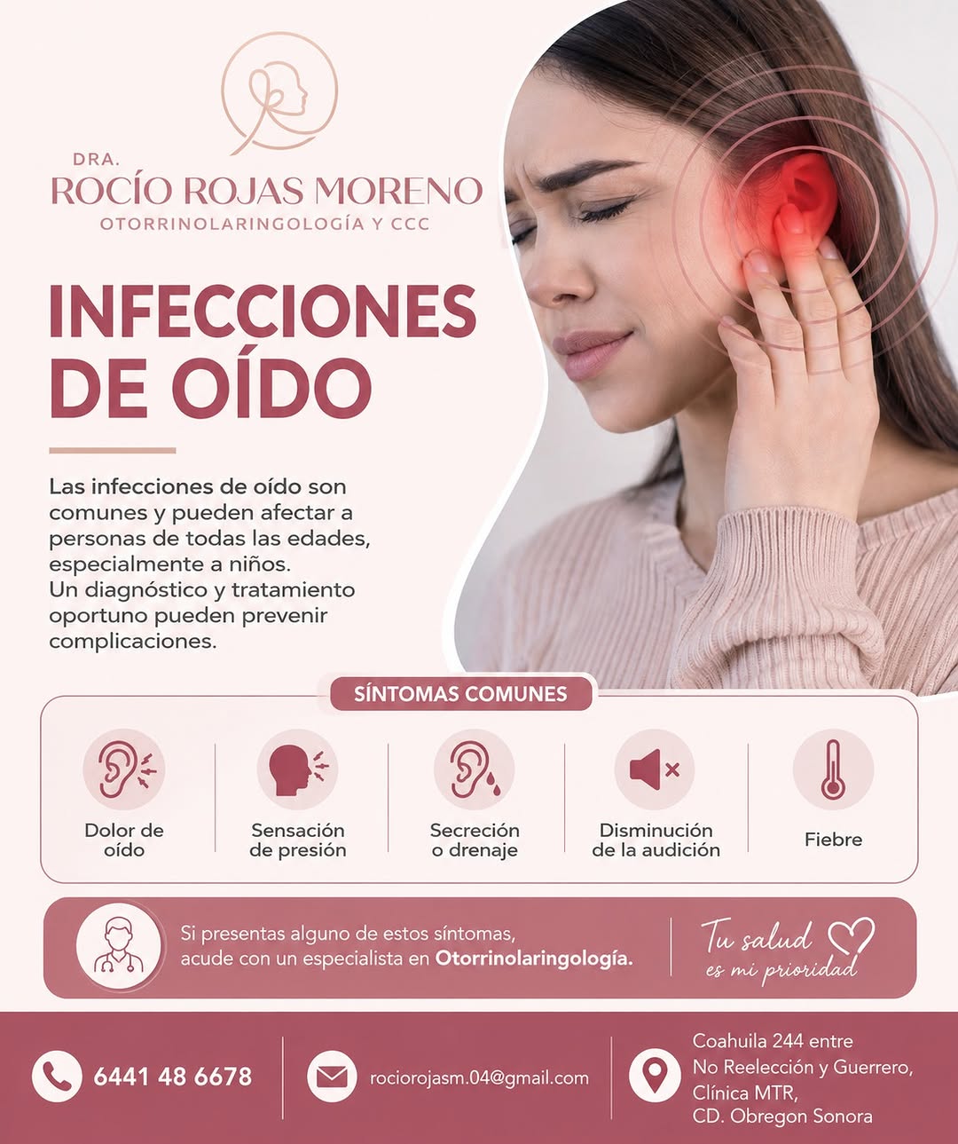 Infografía sobre infecciones de oído